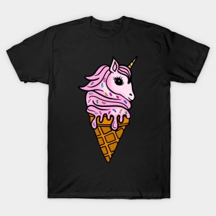 Unicorn Icecream Dripping, Magical Love Unicorns T-Shirt